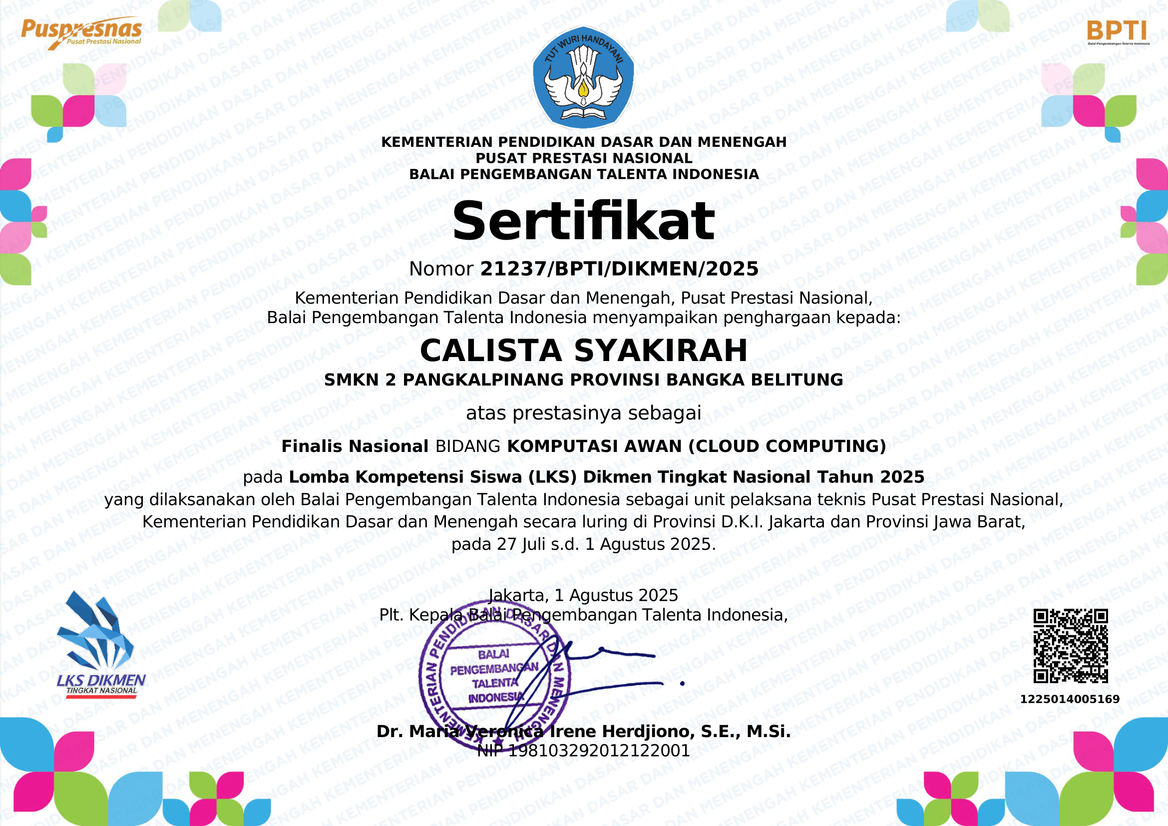 Finalist LKS Cloud Computing National